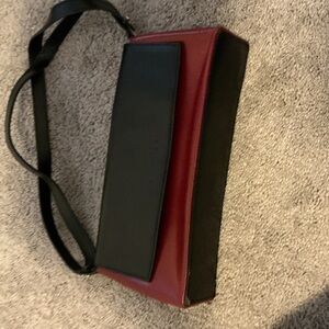 Elegant Red and Black Women's Shoulder Bag